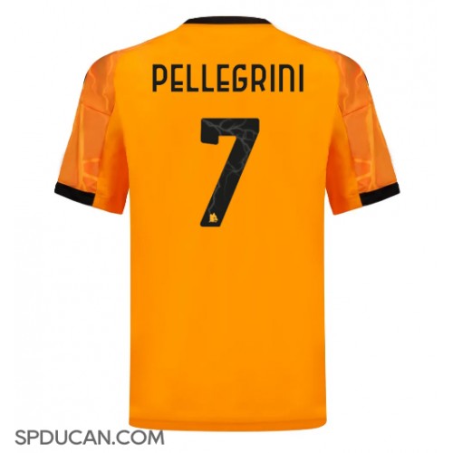 Muški Nogometni Dres AS Roma Lorenzo Pellegrini #7 Gostujuci 2025-26 Kratak Rukav